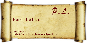 Perl Leila névjegykártya